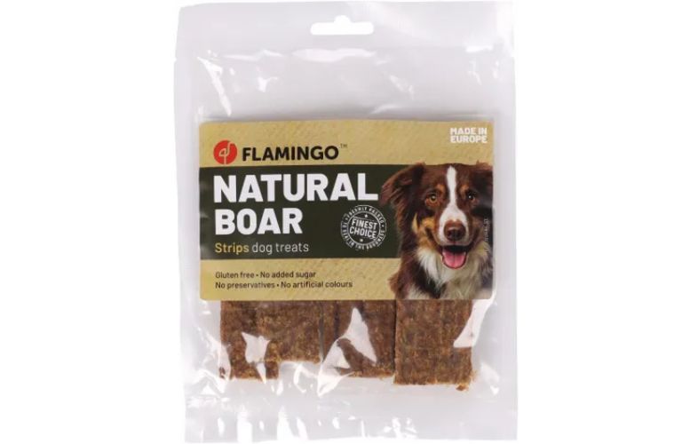 Flamingo Σνακ Σκύλου - λωρίδες αγριόχοιρου  100 g
