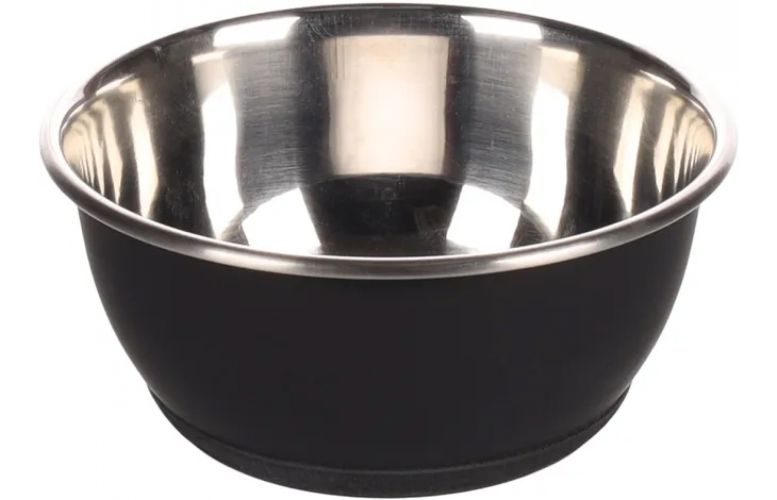 Flamingo Tobias μεταλλικό μπολ για σκύλους - μαύρο  500 ml