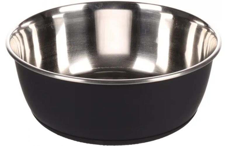 Flamingo Tobias μεταλλικό μπολ για σκύλους - μαύρο  1900 ml
