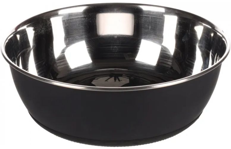 Flamingo Tobias μεταλλικό μπολ για σκύλους - μαύρο  2700 ml