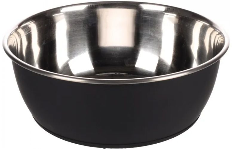 Flamingo Tobias μεταλλικό μπολ για σκύλους - μαύρο  3700 ml