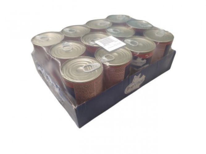 PreVital υγρή τροφή για ενήλικες γάτες - βοδινό, σε σάλτσα συκωτιού 12 x  415 g