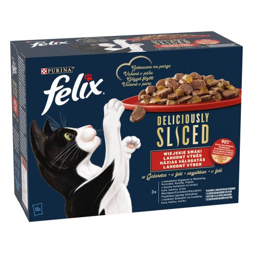 Felix Deliciously Sliced οικιακή επιλογή σε ζελέ 12 x  80 g