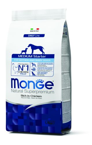 Monge Daily Line Medium Starter ξηρά τροφή - κοτόπουλο  1.5 kg