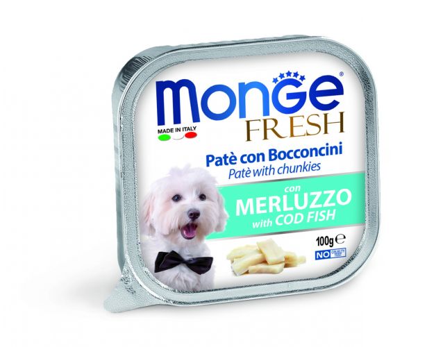 Monge Dog Fresh πατέ με κομμάτια κρέατος - τόνος  100 g
