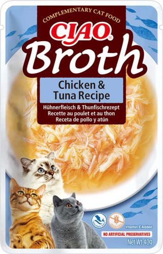 Inaba Cat Churu Ciao Broth - κοτόπουλο-τόνος  40 g