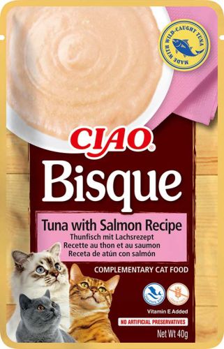 Inaba Cat Ciao Bisque - τόνος-σολομός  40 g