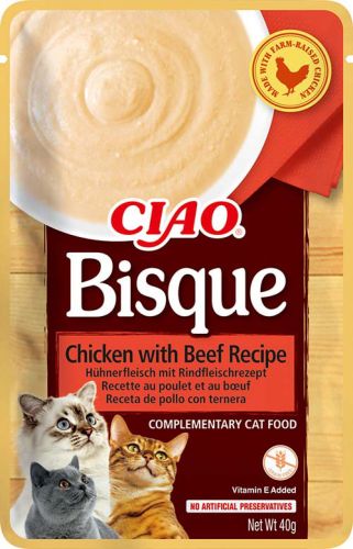 Inaba Cat Ciao Bisque - κοτόπουλο-βοδινό  40 g
