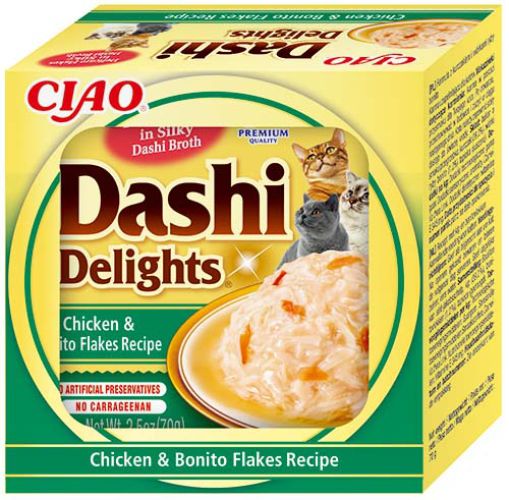 Inaba Cat Churu Dashi Delights - νιφάδες κοτόπουλο-μπονίτο  70 g