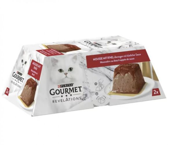 Gourmet Revelations pástétom marhával és szósszal - nedves macskaeledel 2 x  57 g