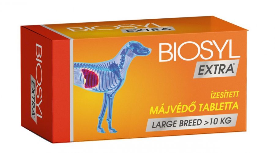 Biosyl Extra ízesített májvédő tabletta - Large Breed  30 tabletta