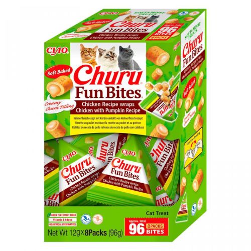 Inaba Cat Fun Bites Wrap - csirke-tök 8 x  12 g