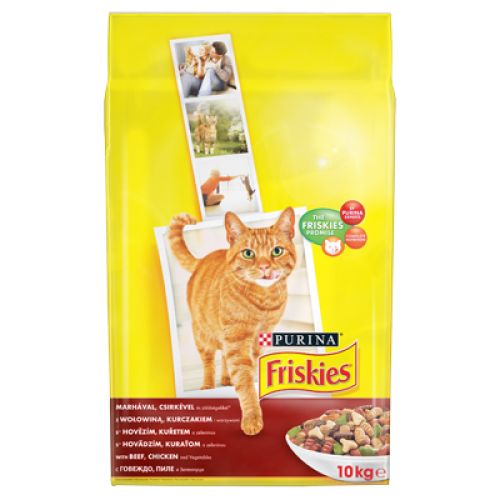 Friskies ξηρά τροφή γάτας - με βοδινό, κοτόπουλο και λαχανικά  10 kg