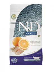 N&D Ocean Τροφή για Ενήλικες Γάτες με Ρέγγα & Πορτοκάλι  1.5  kg