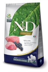 N&D Prime Ξηρή Τροφή Σκύλου Ενήλικος Μεσαίου & Μεγάλου Μεγέθους με Αρνί & Μύρτιλο  2.5 kg