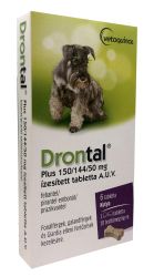 Drontal® Plus 150/144/50 mg αρωματισμένα δισκία A.U.V.  6 db
