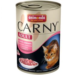 Animonda Cat Carny Adult, βοδινό, γαλοπούλα και γαρίδα  400 g