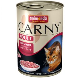 Animonda Cat Carny Adult, βοδινό και καρδιά  400 g