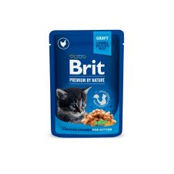 Brit Premium Cat Chicken Chunks for Kitten σε φακελάκι  100 g