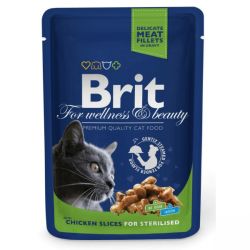 Brit Premium Cat Chicken Slices for Sterilised σε φακελάκι  100 g