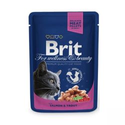 Brit Premium Cat Σολομός & Πέστροφα σε φακελάκι  100 g