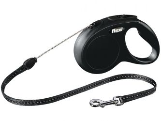 Flexi Classic S σχοινί λουρί σε διάφορα χρώματα, 5 μ.  Fekete - 5 m