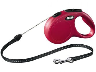 Flexi Classic S σχοινί λουρί σε διάφορα χρώματα, 5 μ.  Piros - 5 m