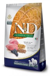 N&D Ancestral Grain Σκυλοτροφή Ενήλικο Μεσαίο & Μεγάλο Αρνί & Μύρτιλο  12 kg