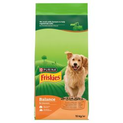 Friskies ξηρά τροφή σκύλου - Ισορροπία κοτόπουλο και βοδινό με λαχανικά  15 kg