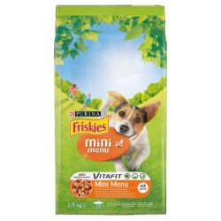 Friskies ξηρή τροφή σκύλου - Mini Menu με κοτόπουλο και λαχανικά  1.5 kg