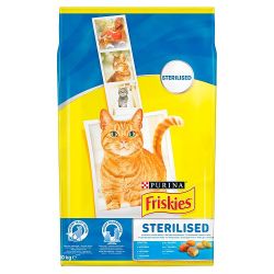 Friskies Steril ξηρή τροφή για στειρωμένες γάτες με σολομό και λαχανικά  10 kg