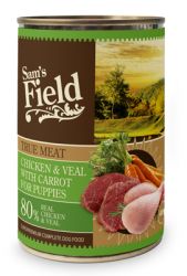 Sam's Field True Meat Κοτόπουλο & Μοσχάρι με Καρότο για Κουτάβια  400 g