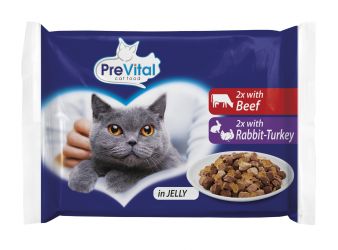 PreVital φακελάκι με βοδινό, κουνέλι και γαλοπούλα  100 g
