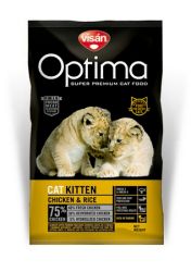Visán Optimanova Cat Kitten Κοτόπουλο & Ρύζι  2 kg