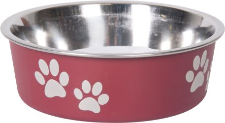 Flamingo Bella Kena Μεταλλικό μπολ σκύλου - κόκκινο  450 ml