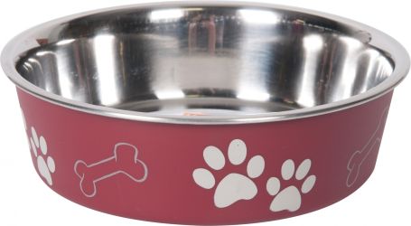 Flamingo Bella Kena Μεταλλικό μπολ σκύλου - κόκκινο  800 ml
