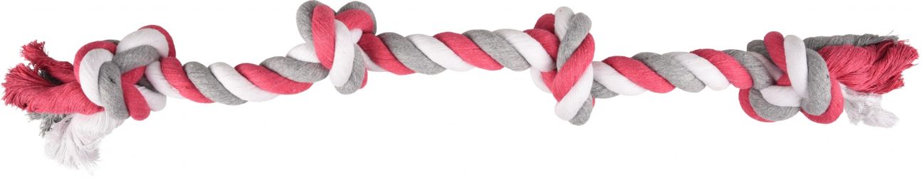 Flamingo Jim Playing Rope - σχοινί μάσησης 4 κόμπων  60 cm