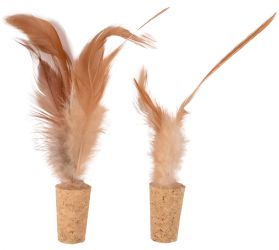 Flamingo παιχνίδι για γάτες με φελλό και φτερό  17 cm