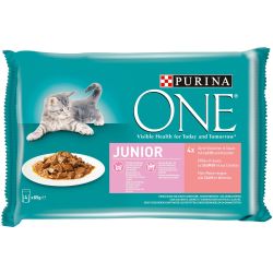 Purina ONE Junior υγρή τροφή γάτας 4 x  85 g