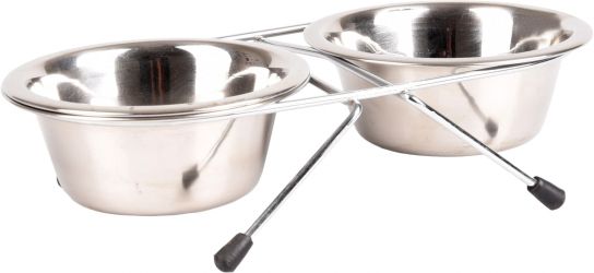 Flamingo Μεταλλικό Μπολ Arjun Duo - Ασημί 2 x 220 ml   1 db