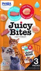 Inaba Cat Juicy Δαγκωνιές - Ψάρι και Όστρακο 3 x  11.3 g