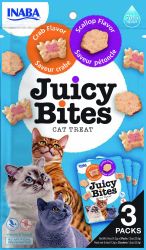 Inaba Cat Juicy Bites - καβούρι και όστρακα 3 x  11.3 g