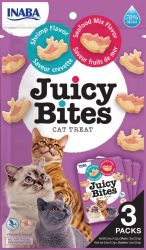 Inaba Cat Juicy Μπουκιές - γαρίδες και θαλασσινά 3 x  11.3 g