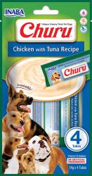 Inaba Dog Churu Πουρές - κοτόπουλο με τόνο 4 x  14 g