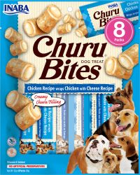 Inaba Dog Churu Bites - κοτόπουλο με τυρί 8 x  12 g