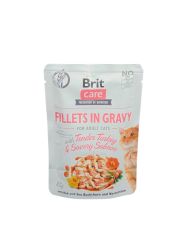Brit Care Cat Φιλέτα σε σάλτσα - Γαλοπούλα & Σολομός  85 g