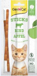 GimCat Sticks βοδινό και μήλο 3 x  15 g