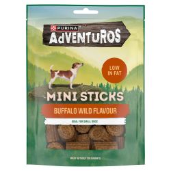 Purina Adventuros Mini Sticks - λιχουδιά με γεύση βουβαλιού για μικρόσωμους σκύλους  90 g
