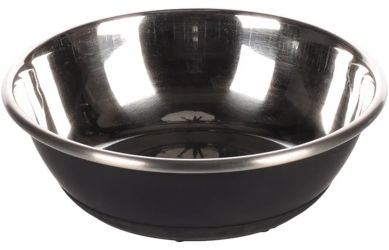 Flamingo Tobias μεταλλικό μπολ για σκύλους - μαύρο  300 ml