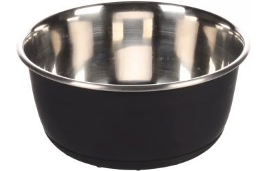 Flamingo Tobias μεταλλικό μπολ για σκύλους - μαύρο  950 ml